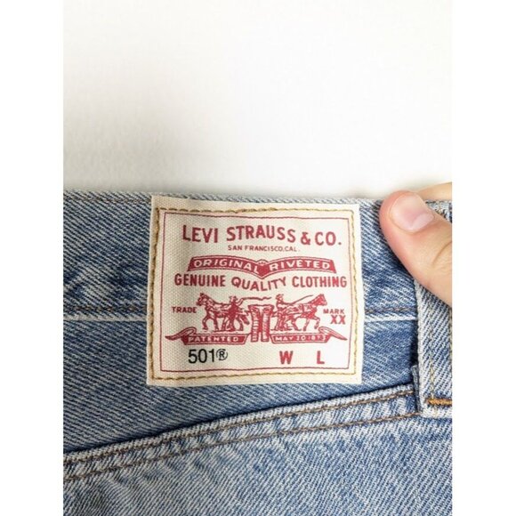 Levi's 501 Premium‎ Jeans Mens 34x31 Button Fly Big E White Patch Straight Leg - Picture 7 of 10